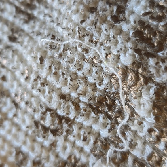 The Limited Women Gold Foil Snakeskin Animal Print Knit Sweater 3/4 Sleeve - Picture 10 of 10